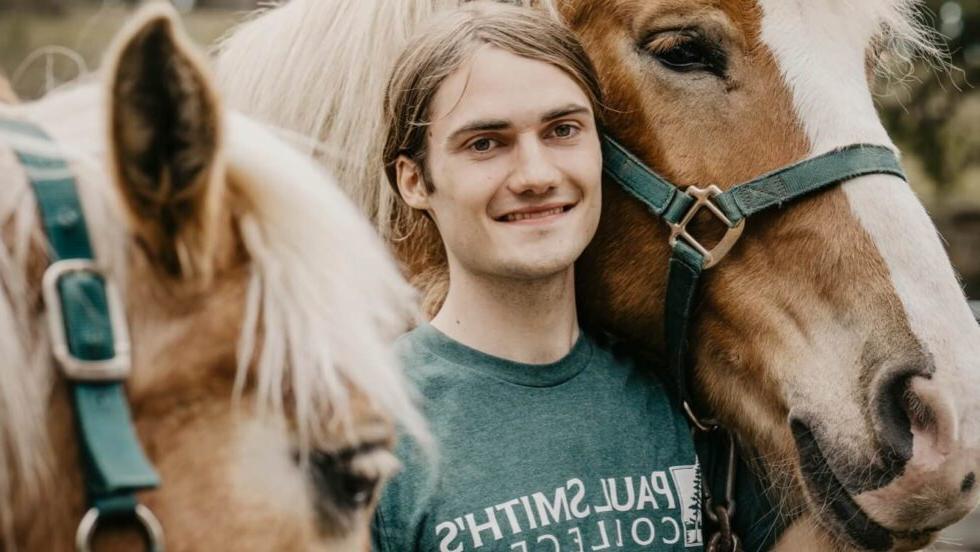 dana and dodge are the 2 celebrity draft horses at paul smith's college